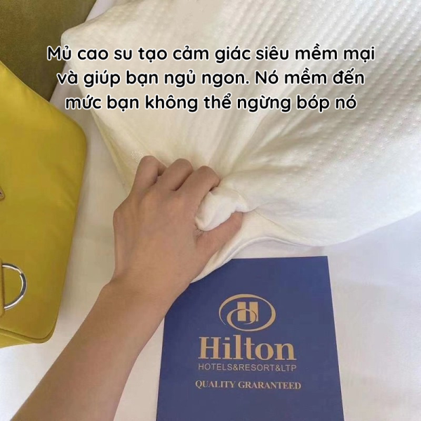 Gối Cao Su Thiên Nhiên Hilton Cho Giấc Ngủ Mềm Mại Như Mây - Hình ảnh 5